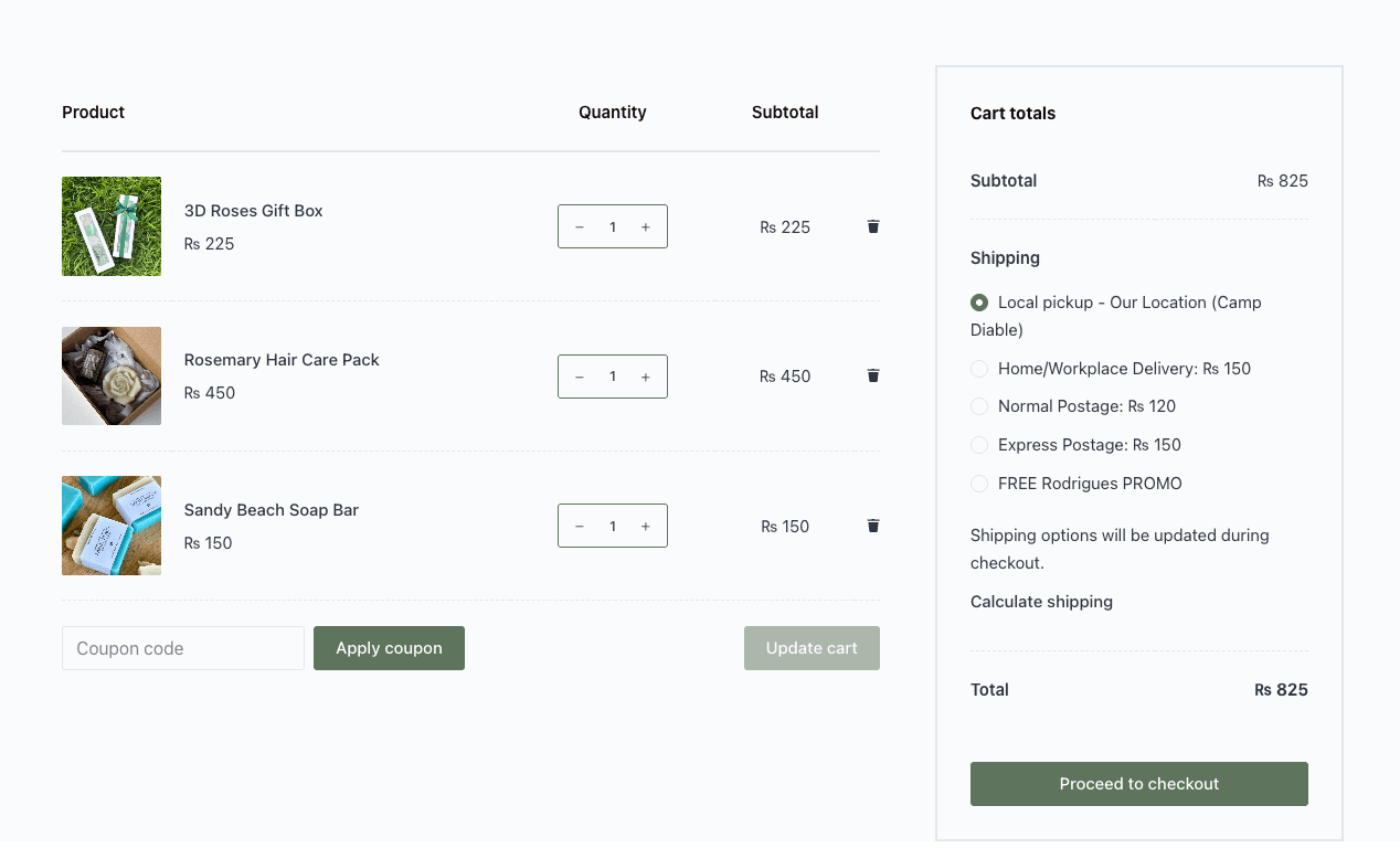 Star Candle Soap checkout page